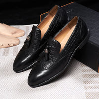 New Style Fashionable Casual Square-toe Loafers Waterproof and Height Increasing Breathable Durable Dress Shoes Business Shoes