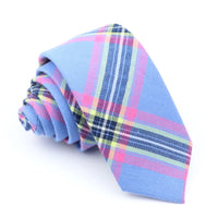 Fashion Plaid Tie For Men Women Colorful Skinny Cotton Necktie For Wedding Bussiness Casual Man's Neckties Suits Flower Cravat