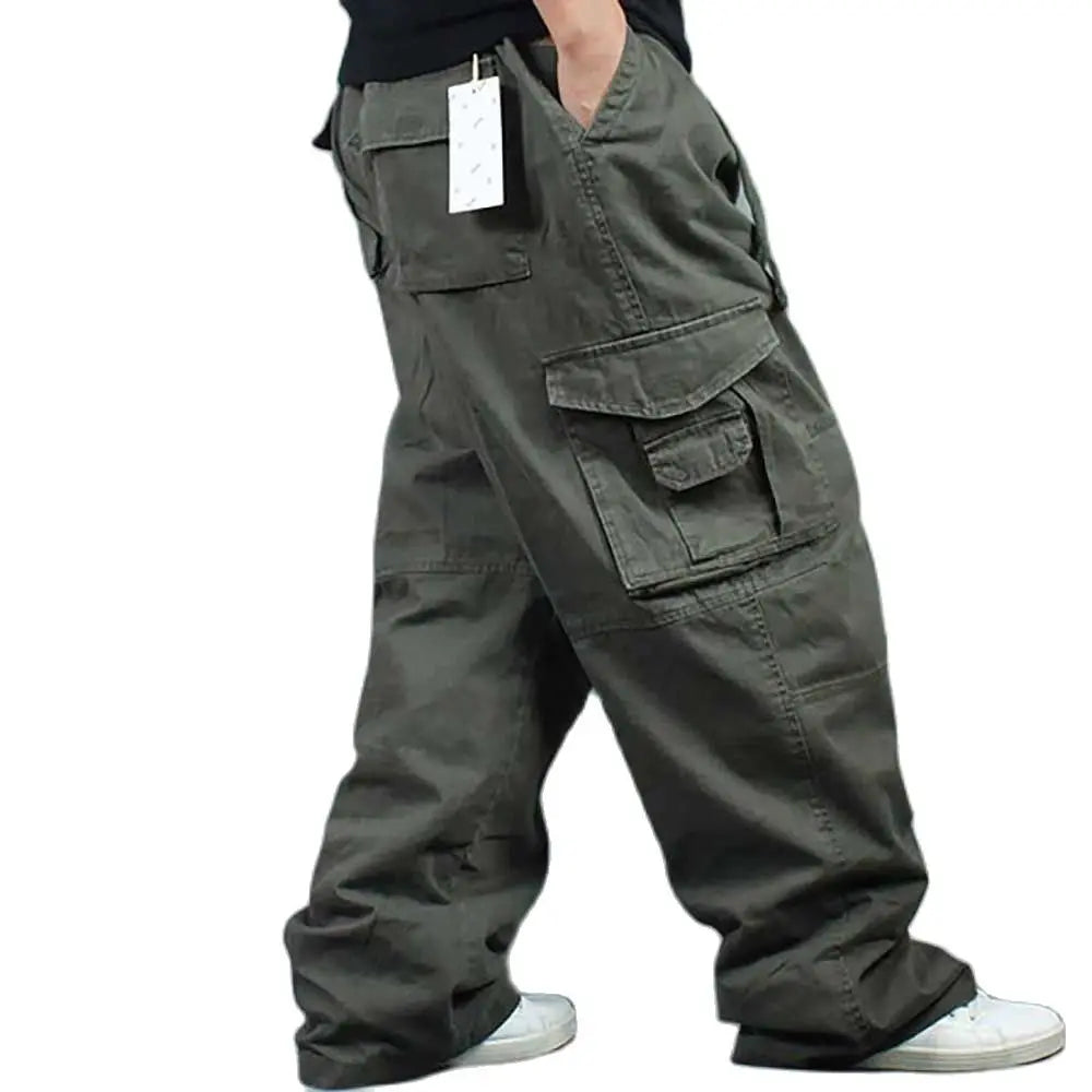 Wide Leg Hip Hop Pants Men Casual Cotton Harem Cargo Pants Loose baggy Trousers Streetwear Plus Size Joggers Men Clothing