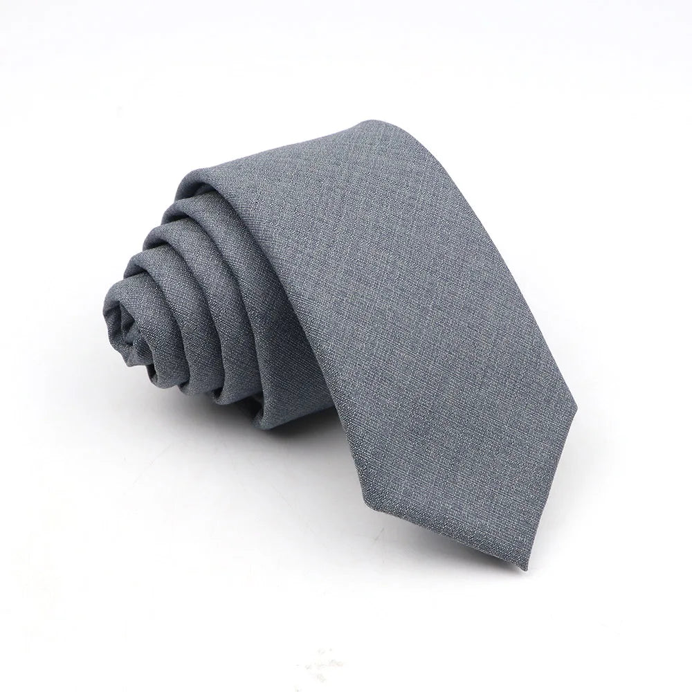 New Men's Solid Color Tie Skinny Casual Anti-wrinkle Necktie For Wedding Suit Neckties Pink Blue Grey Ties Cravat Gift Accessory