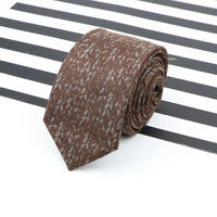 Men's  Business Diamond Check Tie Artificial Wool Cotton Dark Color Tie Striped Black Grey Necktie For Daily Accessory Paty Gift