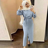 Robe Satin Abaya Dubai Muslim Fashion Jumpsuit Dress Turkey Islam Clothing African Dresses For Women Musulman De Mode Ropa Mujer