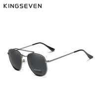 KINGSEVEN Men&#39;s Glasses Polarized Steampunk Round Sunglasses Men Retro Women Sun Glasses For Men Vintage Style