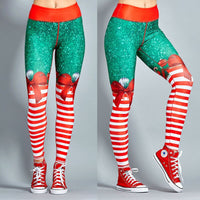 Christmas Leggings Women Sexy High Waist Skinny Leggins Fitness Legging Ladies Printed Workout Leggings Stretch Trousers Pants