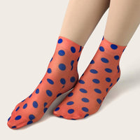 KASURE New Fashion Flower Butterfly Pattern Print Women Ankle Socks Elastic Spring Summer Soft Ladies Socks