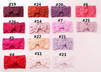 1pc Top Sell Baby Nylon Headband Soft Bowknot Turban Ribbed Headband for Children Girls Elastic Head wraps Hair Accessories