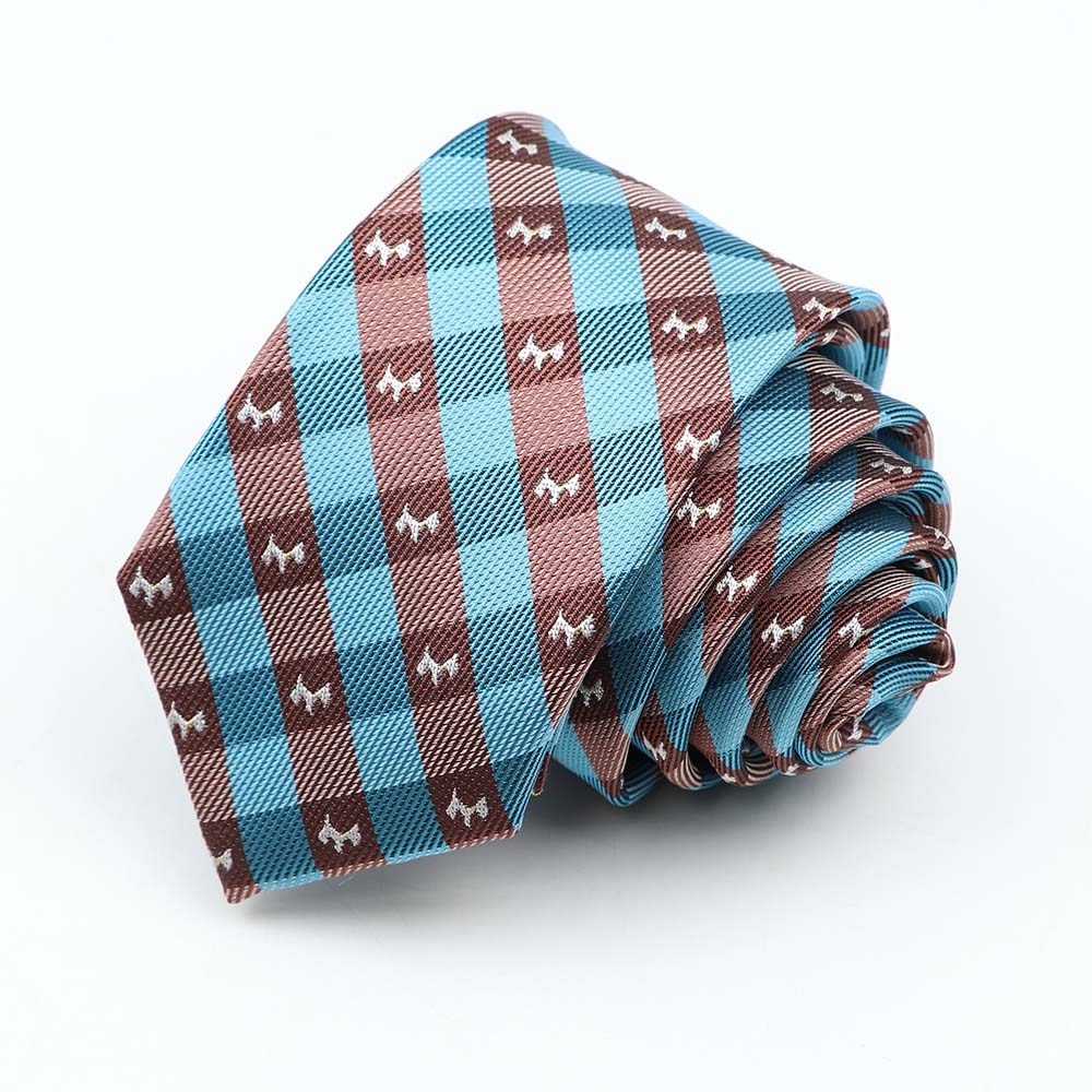 Fashion 6cm Narrow Polyester Necktie For Men Business Meeting Formal Jacquard Striped Plaid Skinny Tie Daily Wear Cravat Gift