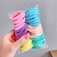 50/100pcs Girls Elastic Hair Accessories For Kids Black White Rubber Band Ponytail Holder Gum For Hair Ties Scrunchies Hairband