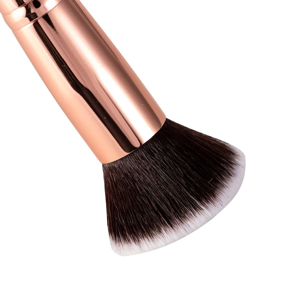 Luxury Champagne Makeup Brushes Flat Top Foundation Brush Large Face Brush Repair brush contour brush for Liquid Cream Powder