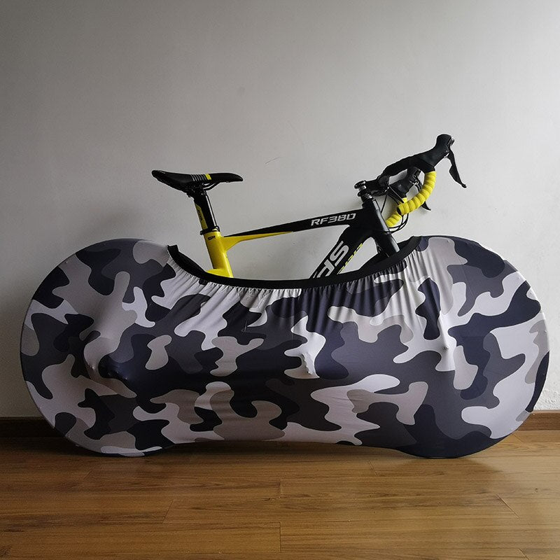 HSSEE 2020 Camouflage Stretch Bicycle Indoor Dust Cover 26&quot; to 28&quot; MTB Road Bike Tire Protective Cover Bicycle Accessories CT047