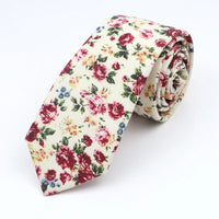 New Floral Elegant Tie For Men Women 100% Cotton Beautiful Flower Paisley Necktie Narrow Skinny Cravat Wedding Casual Corbatas