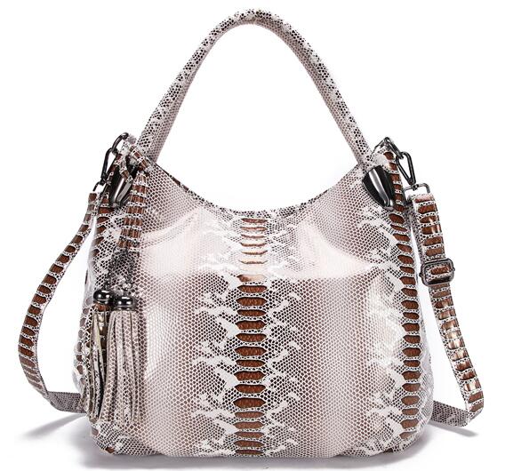 BIG SALE* High Quality Serpentine Pattern Women Luxury Shoulder Bags With Tassel Pendant PU Leather Messenger Handbags GPY01