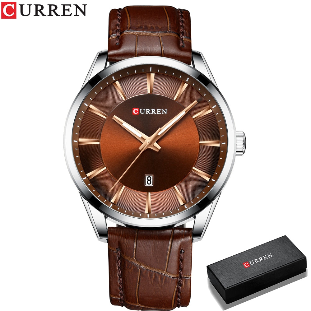 CURREN New Quartz Watches for Men Leather Strap Male Wristwatches Top Luxury Brand Business Men&#39;s Clock Reloj Hombres