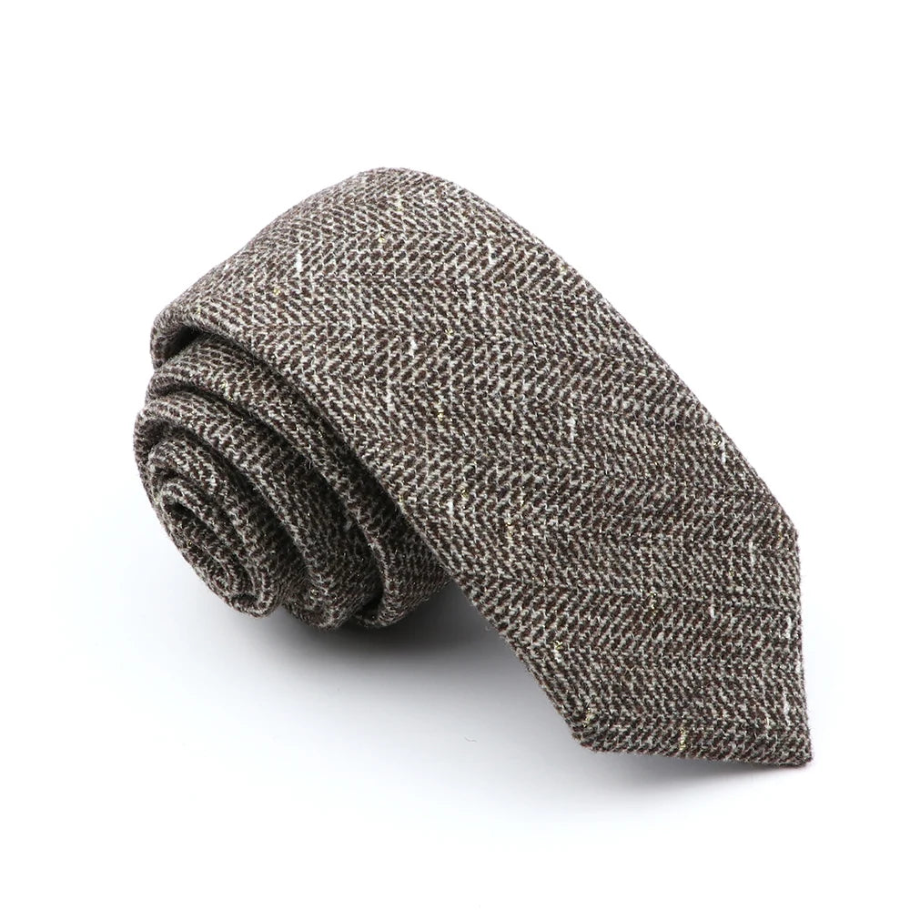 Original Wool Tie High Quality Gift Ties Handmade Soft Casual Fashion Men Woven Skinny Necktie For Wedding Party New Arrival