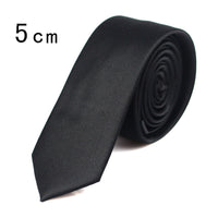 Black Neck Ties For Men Women Casual Suits Solid Tie Gravatas Skinny Mens Neckties