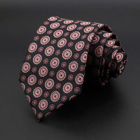 New Men&#39;s Tie Classic Solid Color Stripe Flower Floral 8cm Jacquard Necktie Accessories Daily Wear Cravat Wedding Party Gift