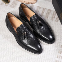 New Style Fashionable Casual Square-toe Loafers Waterproof and Height Increasing Breathable Durable Dress Shoes Business Shoes