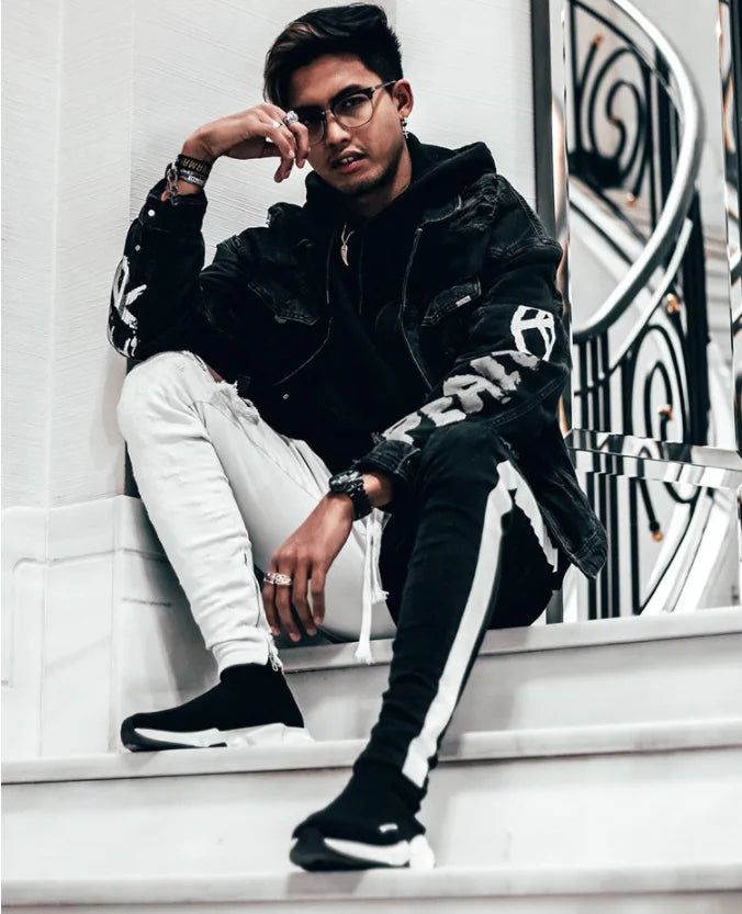 2024 Spring Autumn Winter Custom Fashion  Elasticity Top Grade Stylish Pant Skinny  Ripped Denim Men Jeans