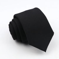 New Classic Solid Color Ties High Quality Soft Thin Casual Skinny Black Beige Blue Neck Tie Business Wedding Dinner Slim Men Tie