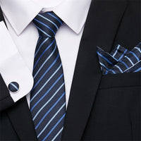 Fashion Business Silver Plaid Silk Men's Tie NeckTie 7.5cm Ties for Men Formal Luxury Wedding Quality Gravata group tie