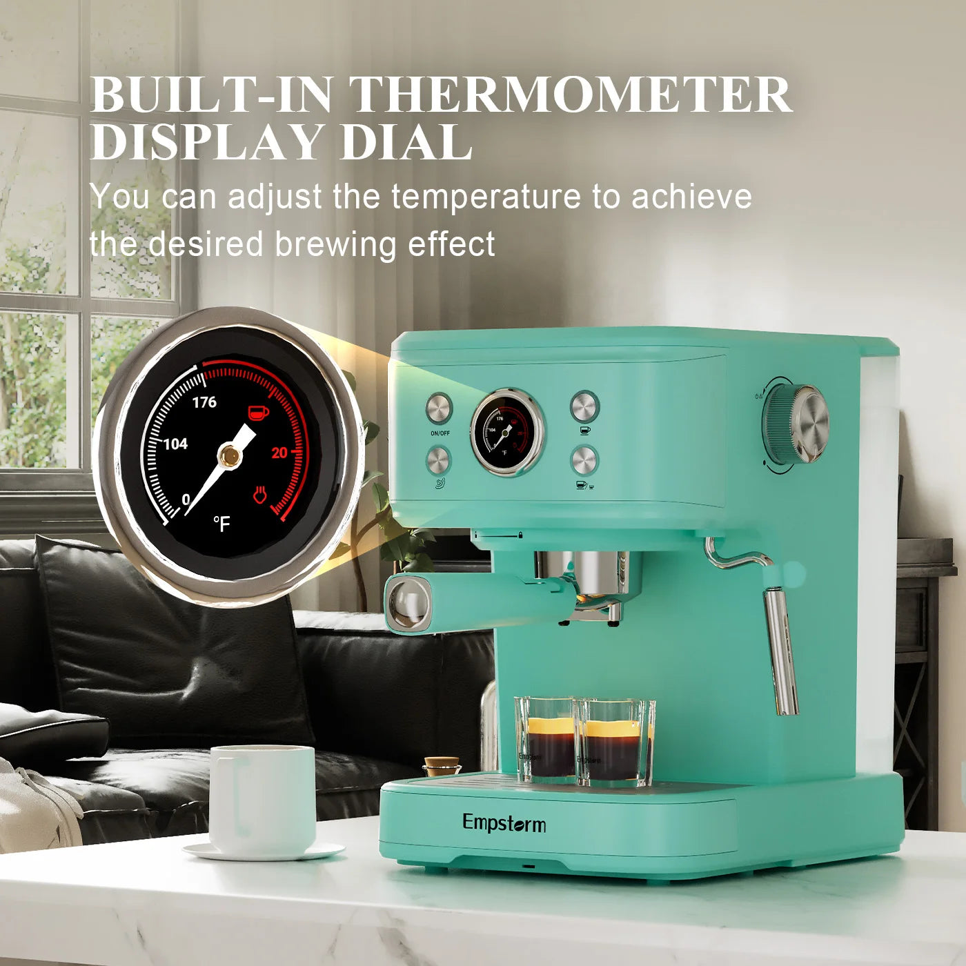 For Empstorm Professional 120v Home Espresso Capsule Coffee Maker Manual Cappuccino Electric Semi-Auto for Hotels