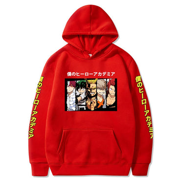 Janpanese My Hero Academia Hoodies Men Casual Fleece Harajuku Pullover Hoodie