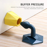 Non-punch Silicone Door Stopper Touch Toilet Wall Absorption Door Plug Wall-mounted And Floor-standing Anti-bump Door Holder