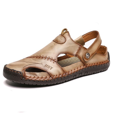 Summer Sandals Men Leather Classic Roman Sandals 2023 Slipper Outdoor Sneaker Beach Rubber Flip Flops Men Water Trekking Sandals