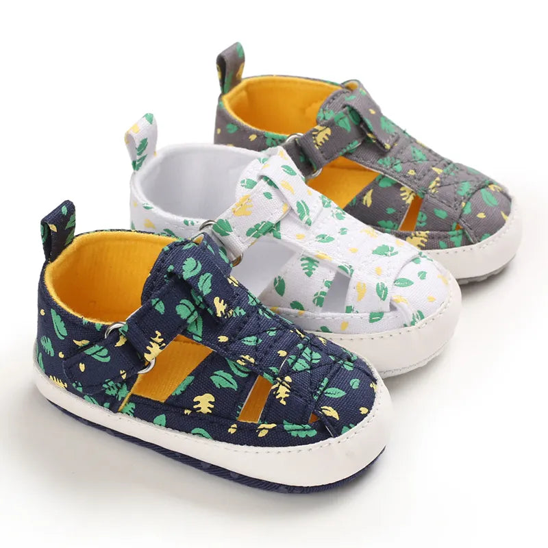 2022 Baby Boys Sandals Toddler Summer Kids Canvas Beach Holiday Shoes Newborn Baby Shoes For Boys 0-18M