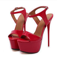 Sexy Ankle Strap Heels Platform Sandals Party Shoes For Women Wedding Pumps 16cm High Heels