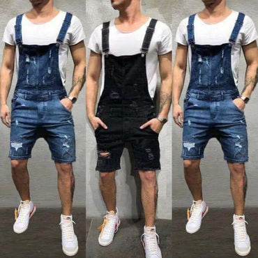 2020 Popular Men'S Ripped Jeans Jumpsuits Hi Street Distressed Denim Bib Overalls For Man'S Jeans Suspender Pants Male Rompers
