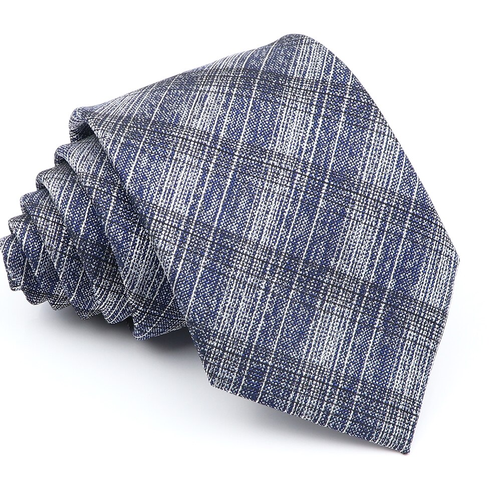 Business Man Accessories Men's Formal Tie Striped Blue Gray Necktie Wide Tie Gift For Man Office Wedding Party Cravat Free Shipp