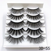 5 Pairs Faux Mink Eyelashes Fluffy Wispy Long Dramatic False Lashes Thick Volume Fake Eyelashes Natural Soft Extension Eyelash