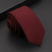 Mens Classic Cotton Ties High Quality Handmade Skinny 6CM Neck Tie Plaid Solid Color Striped Narrow Business Shirt Accessories