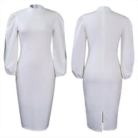 Fashion Spring Women Clothing Plus Size Dress Elegant Office Lady Business Dress Women Long Sleeve Career Dresses