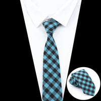 Fashion Plaid Tie For Men Women Colorful Skinny Cotton Necktie For Wedding Bussiness Casual Man's Neckties Suits Flower Cravat