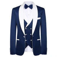 Tailor Made Royal Blue Men&#39;s Suit 2021 Groom Tuxedos Peak Lapel Best Man Suits Mens Wedding Suits (Jacket+Pants+Vest)