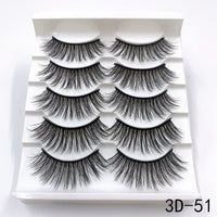 5 Pairs Faux Mink Eyelashes Fluffy Wispy Long Dramatic False Lashes Thick Volume Fake Eyelashes Natural Soft Extension Eyelash