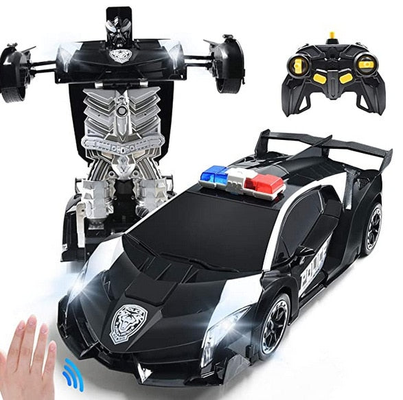 2.4Ghz Induction Transformation Robot Car 1:14 Deformation RC Car Toy led Light Electric Robot Models fightint Toys  Gifts