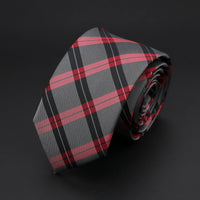 30 Styles Men's Jacquard Striped Solid Color Necktie 6cm Slim Narrow Suit Shirt Accessory Daily Wear Cravat Wedding Party Gift