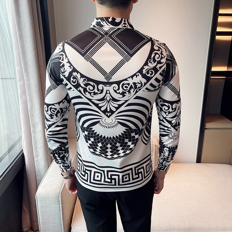 Luxury Long Sleeve Mens Baroque Shirts Dress Autumn Party Prom Wear Sl – Mega Mart Center Luxury Long Sleeve Mens Baroque Shirts Dress Autumn Party Prom Wear Sl – Mega Mart Center