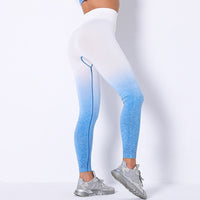 Sexy Women's Tracksuit Seamless Sports Fitness Suit Long Sleeve Crop Top High Waist Leggings Set Hang Dye Winter Clothes Women