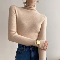 2021 Autumn Winter Women Sweater Turtleneck Cashmere Sweater Women Knitted Pullover Fashion Keep Warm New Long Sleeve Tops