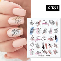 Harunouta 1 Sheet Nail Water Decals Transfer Lavender Spring Flower Leaves Nail Art Stickers Nail Art Manicure DIY