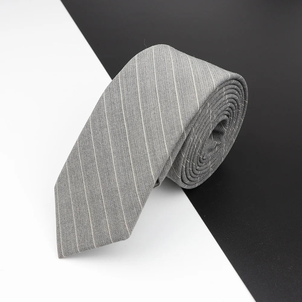 High Quality Classical Color Black Grey Skinny 100% Wool Tie Men Necktie For Business Meeting Fashion Shirt Dress Accessories