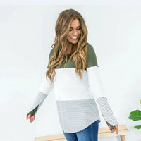 Imcute Casual Striped Women Long Sleeve Maternity Tops Breastfeeding Tops Ladies T-Shirt Loose Pregnancy Loose Clothes T Shirt