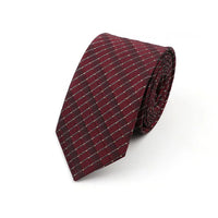6cm Casual Ties For Men Skinny Tie Fashion Polyester Plaid Strip Necktie Business Slim Shirt Accessories Gift Cravate NO.31-61