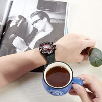 watch men,mens automatic watches Reef Tiger black luxury waterproof mechanical wristwatch sport prepetual calendar reloj RGA703