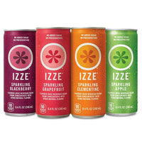 IZZE Sparkling Juice Beverage, Variety Pack, 8.4 fl oz, 24-count