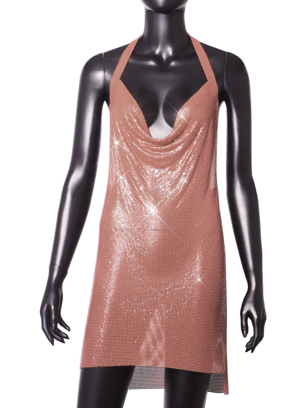 Instagram Light Diamond Halter Strap Dress for Birthday Party